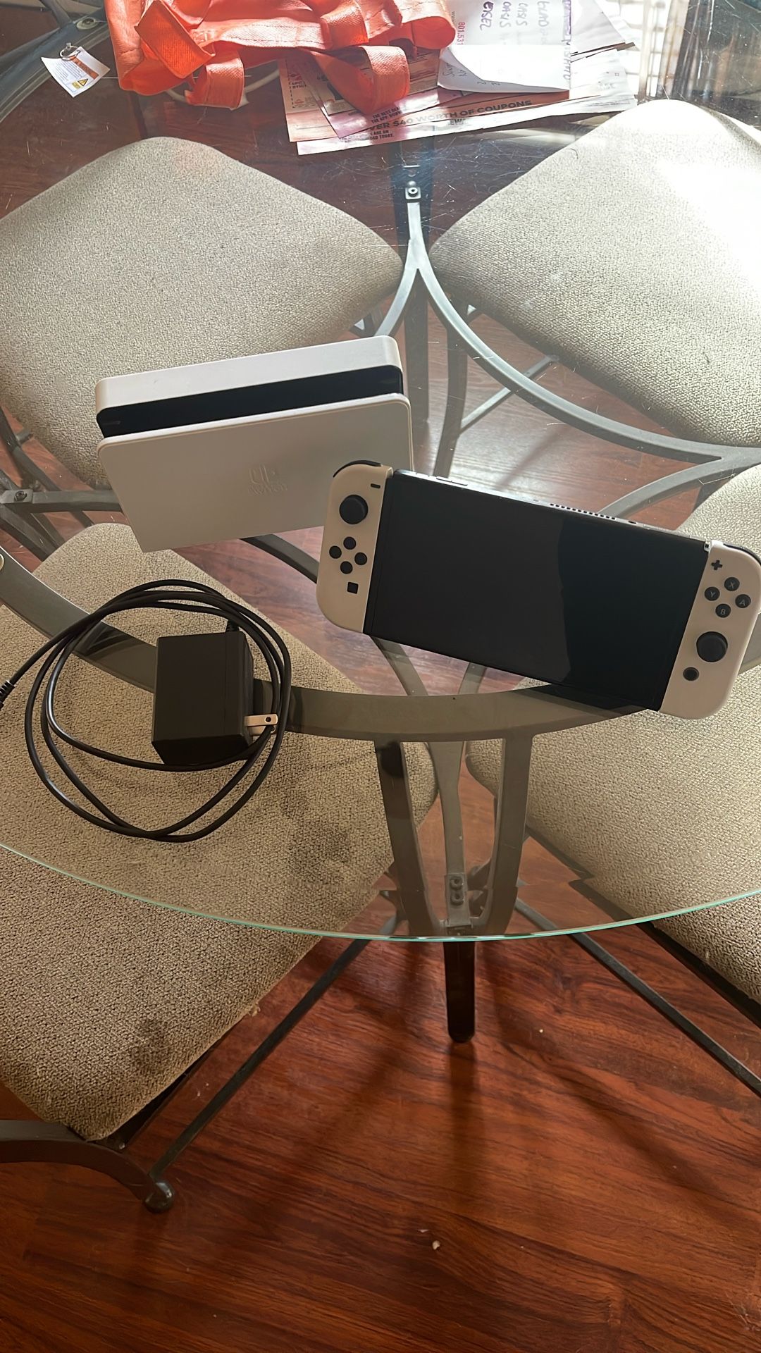Switch OLED (White) – Barely Used – Like New!
