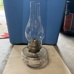  Antique Oil Kerosene Glass Lamp Font w/ Side Fill Cap Made in USA