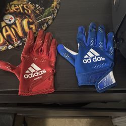 AdidaZero Blue And Red Football Gloves 