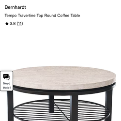 Macy’s Tempo Travern Round Coffee Table
