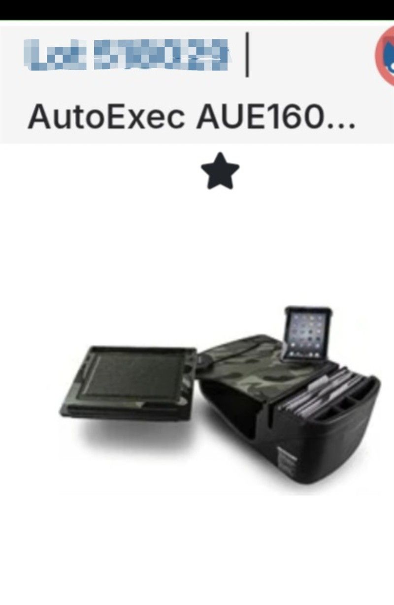AutoExec Reach Front Seat Car Desk Grey Finish with Phone Mount