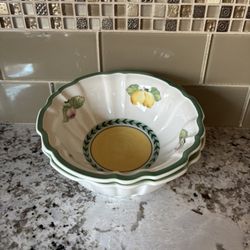 Villeroy & Boch French Garden Salad Serving Bowls – 2pc Set (Great Condition)