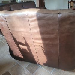 Leather Sofa, Ottoman and Chair