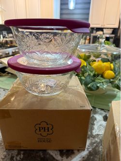 Princess House Wildflower 1.5 qt Serving Bowls - Set of 2