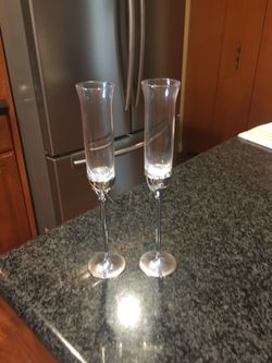 Pair of “Vera Wang” Champagne glasses