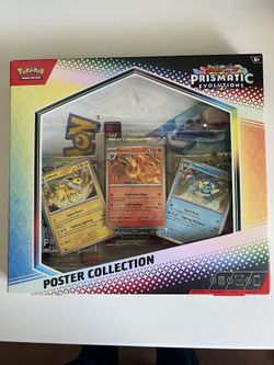 Pokemon Prismatic Evolutions Poster Collection Box NEW SEALED
