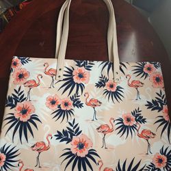 Flamingo Summer Bag And Matching Hat 