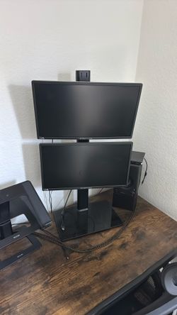 Dual Sceptre Monitors with Vertical Stand — Ready to Use