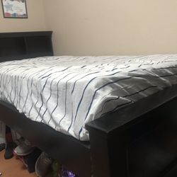 Twin Bed Like New Solid Wood