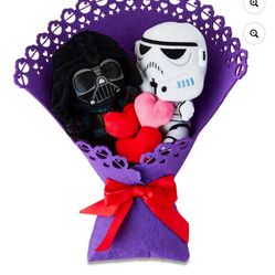 Star Wars™ Medium Plush Valentine’s Bouquet with Darth Vader and Stormtrooper, Collectible Plush Brand New 