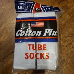 Cotton Plus Socks 12 Pairs Size 10 -13