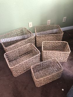 Brand new wicker basket set