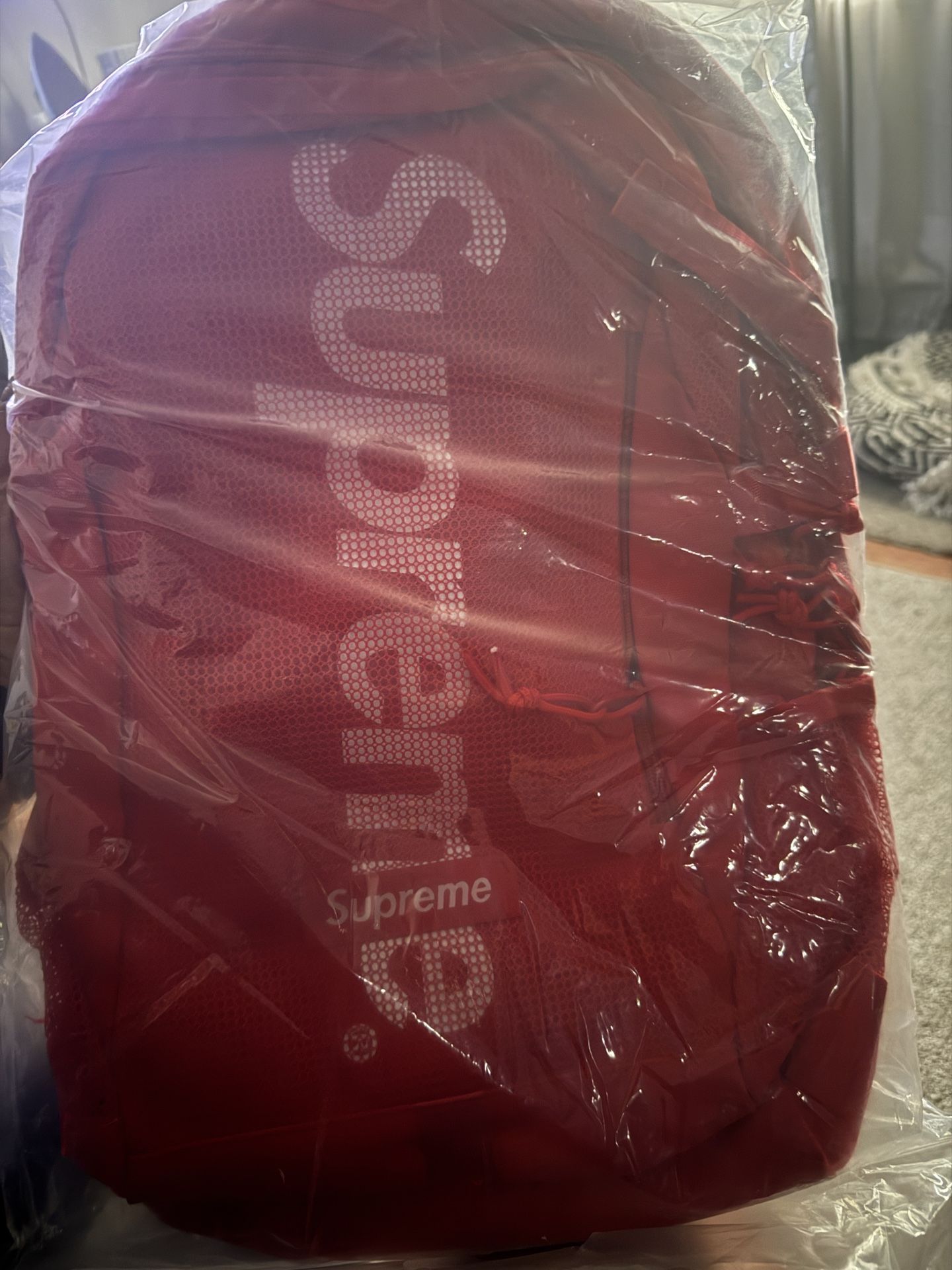 Red backpack