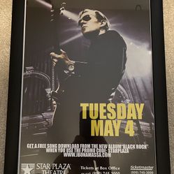 JOE BONAMASSA LIVE TOUR POSTER   MINT CONDITION 