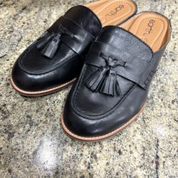 Women’s Earth Everett Casual Slip On Almond Black Leather Toe Loafers 