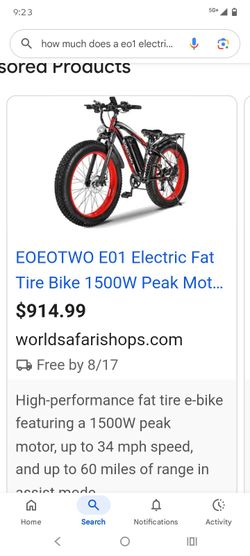 EOEOTWO E01 Electric Fat Tire Bike