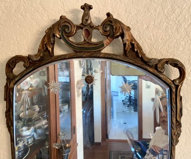 1920’s Antique Pair Shield Mirrors
