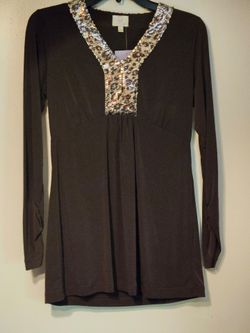 Black top with sparkle front detail