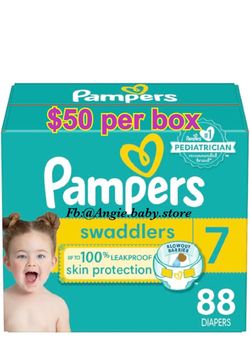 Pampers Swaddlers Size 7 Diapers 88 Count