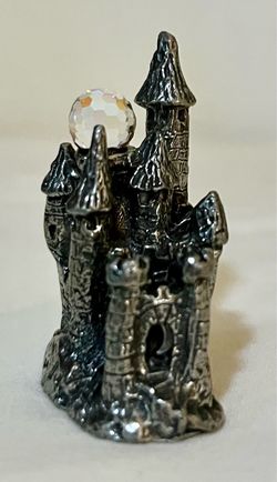 vintage Ashley Avery Crystal Fantasy Castle miniature pewter figurine