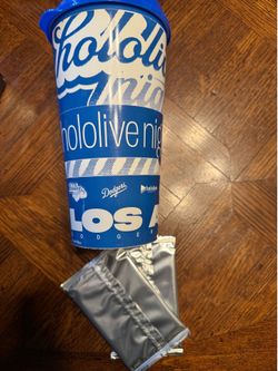 July 2025 Hololive Night LA Dodgers Trading cards and game cup
