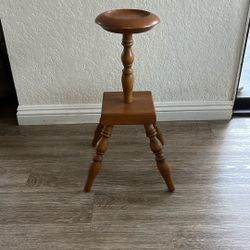 Vintage Wood Stand Plant Or Ashtray Stand Japan 
