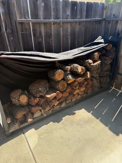 Premium Firewood BUNDLE – Heavy Duty Storage Rack & Cover Included