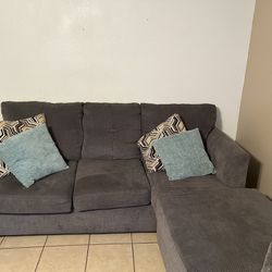 Gray Couch With Pillows