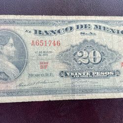 Billete Raro De Mexico Muy Circulado😎