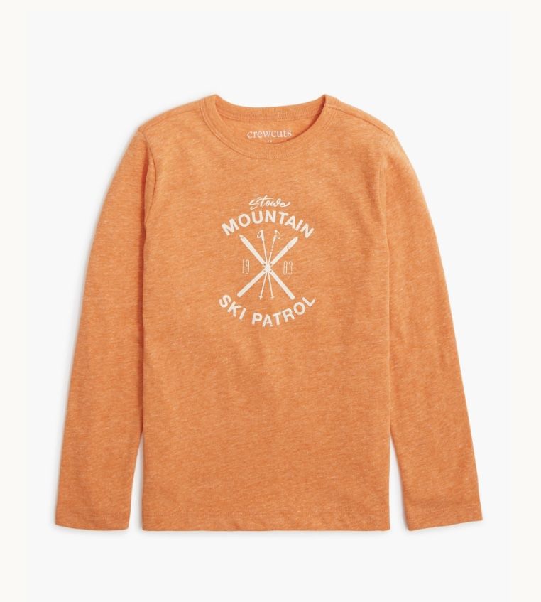 NWT Boys' Long-Sleeve Ski Patrol Graphic Tee Size XXS (2-3)