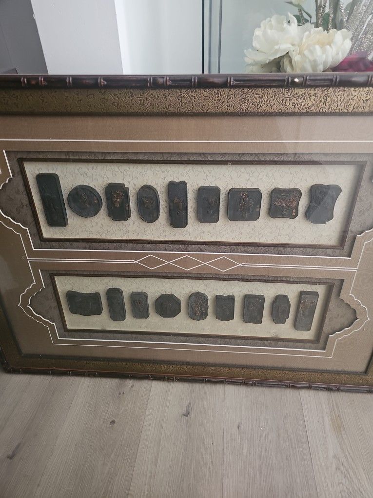 HAND CARVED ANCIENT MONK STAMP COLLECTION