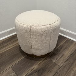 Bouclé Round Ottoman