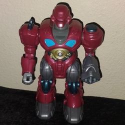 Hap P Kid Toys MARS Walking Robot Maroon Grey Figure Attack Robo Squad $5.00
