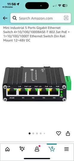 Mini industrial 5 Port Gigabit Ethernet