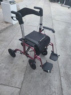 New All Terrain Elenker 2 In 1 Walker Wheelchair Combo. Red, Green Chmpgne,