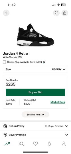 Jordan 4 Size 5.5 Women 