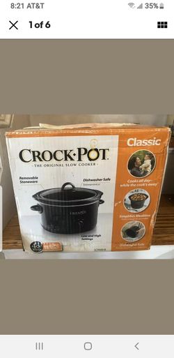 Classic Crockpot 4-quart Slow Cooker Black SCR400-B Dishwasher Safe NEW