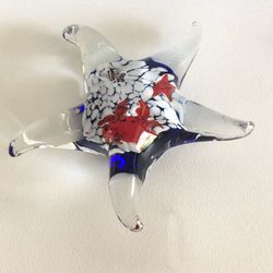 Art Glass Starfish Paperweight Figurine 