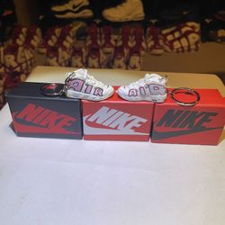 Nike Air More Uptempo Mini Shoe Keychains And Mini Nike Shoe Box