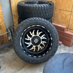 4 Semi New (one Month Used) Tires With Rims