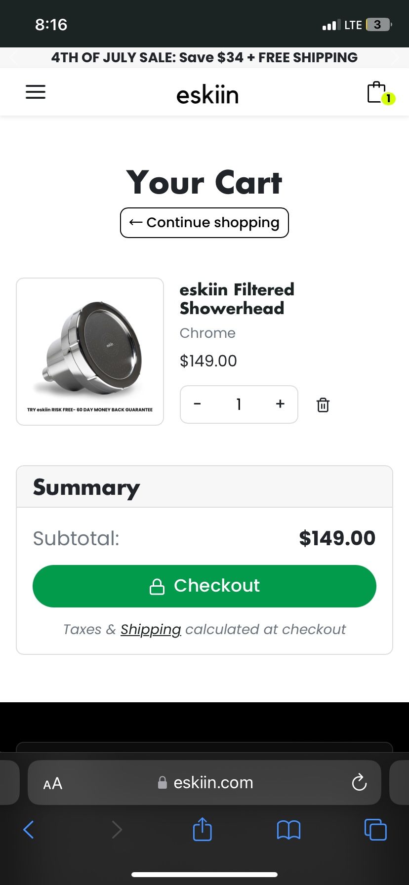 Eskiin Filter Showerhead