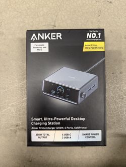ANKER PRIME 250w USB-C CHARGER 6-PORT CHARGING STATION
