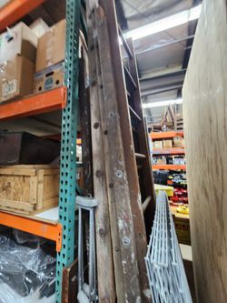 Antique wooden ladders