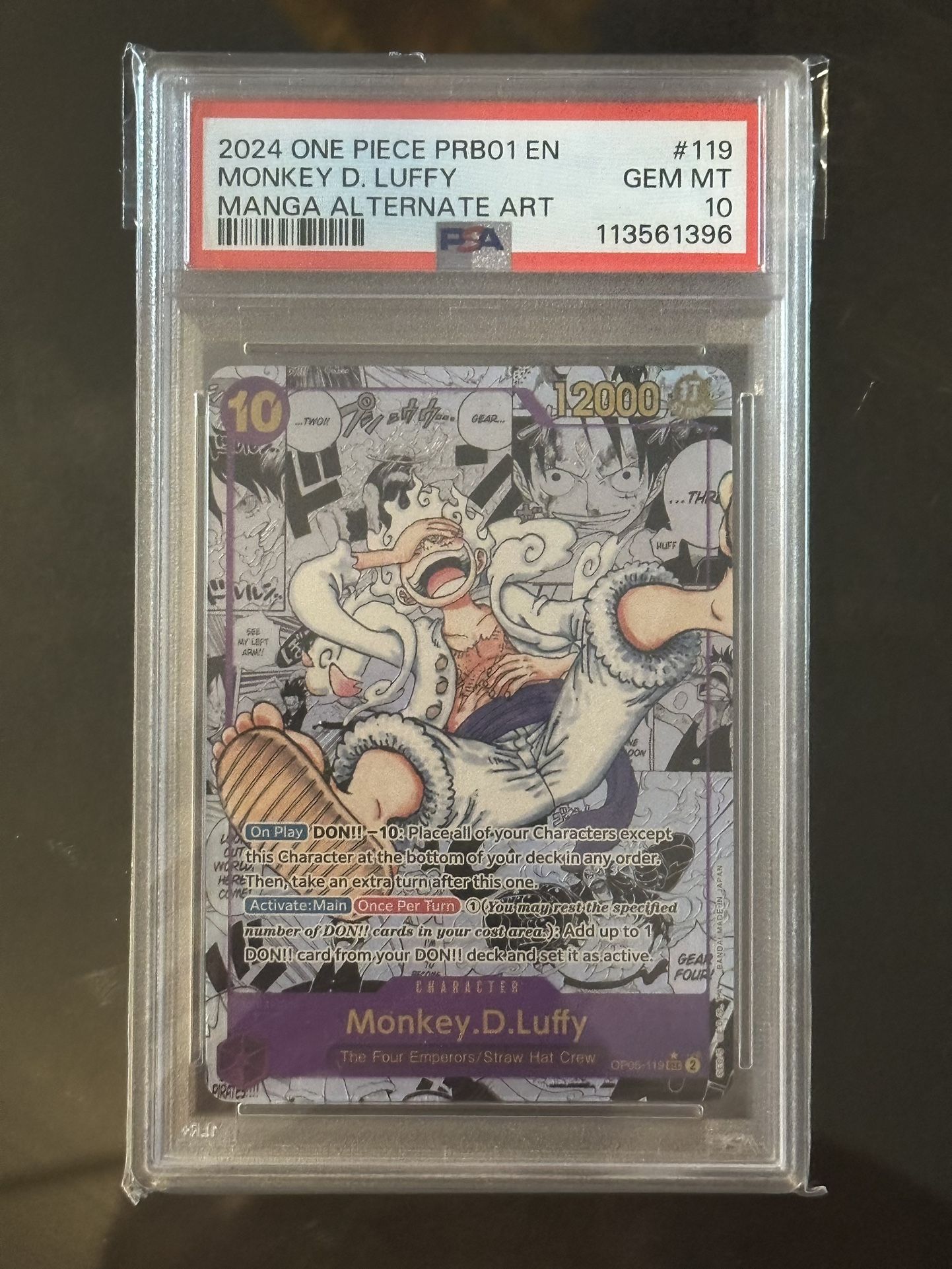 Prb-01 Psa 10 Manga Luffy