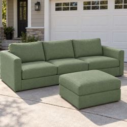 3 Seat + Storage Ottoman - LoveSoft Filling - Premium Sectional