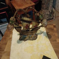 1920s Spanish Galleon Ship Cast Iron
