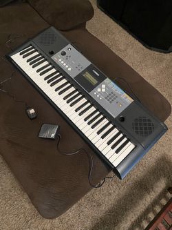 Yamaha keyboard PSR E233 61 Key electronic keyboard LCD built-in speaker working DC 12V with Sustain Pedal