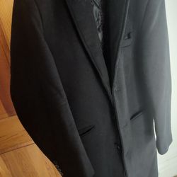 Men's Black Wool Trenchcoat Medium
