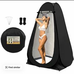 Pop-Up Privacy Shower Tent, Foldable Outdoor Toilet & Changing Shelter with Storage Bag for Beach and Travel
