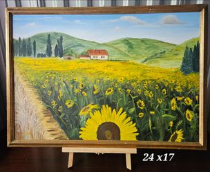 Vintage Italian Landscape Oil Painting